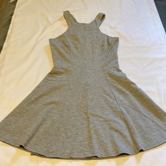 Sage Dresses & Skirts - 🎀 5/$20 🎀 Sage grey knit dress with criss-crossing straps in back size s…